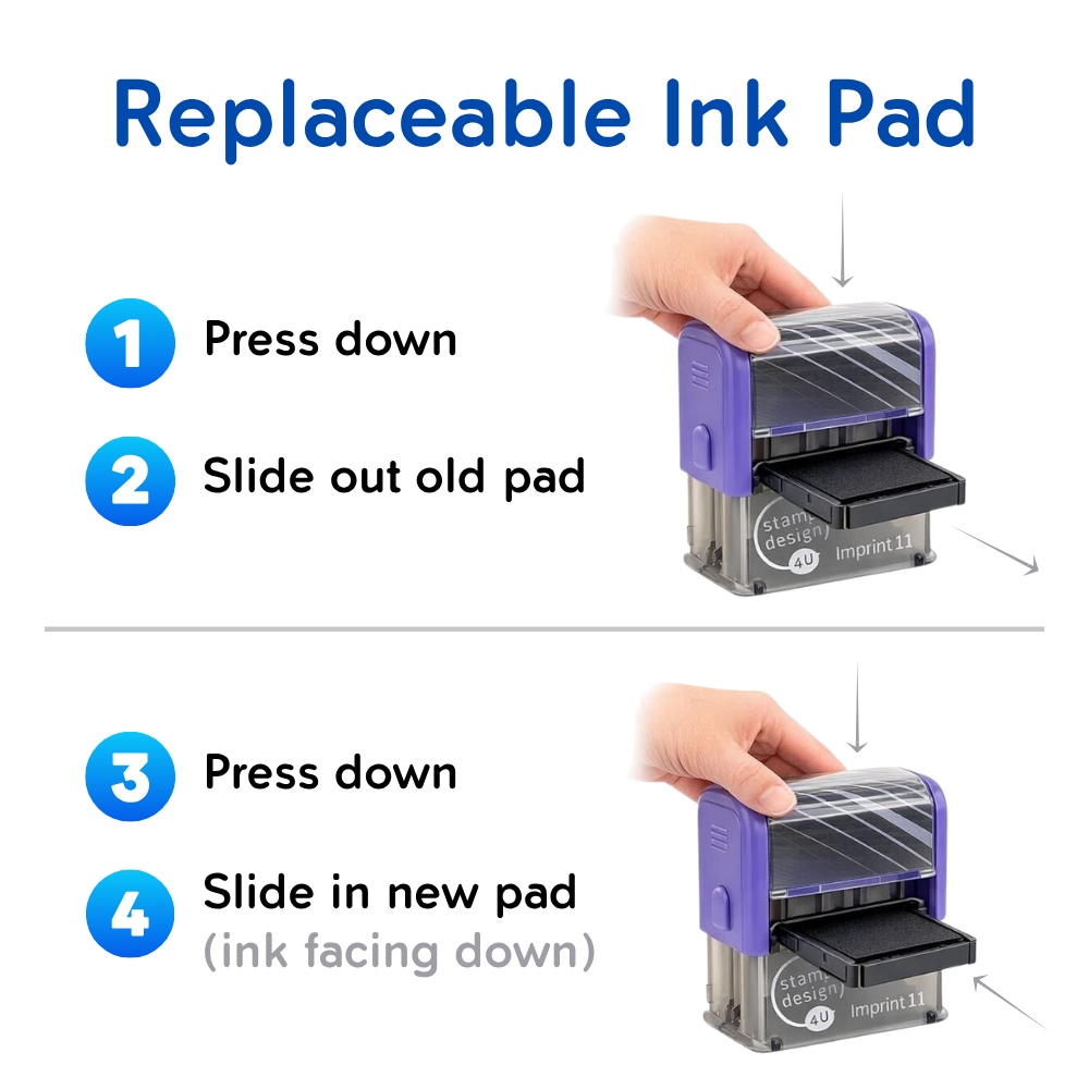 Premium Clothing Marker Textile Rubber Stamp with High Quality Textile Ink