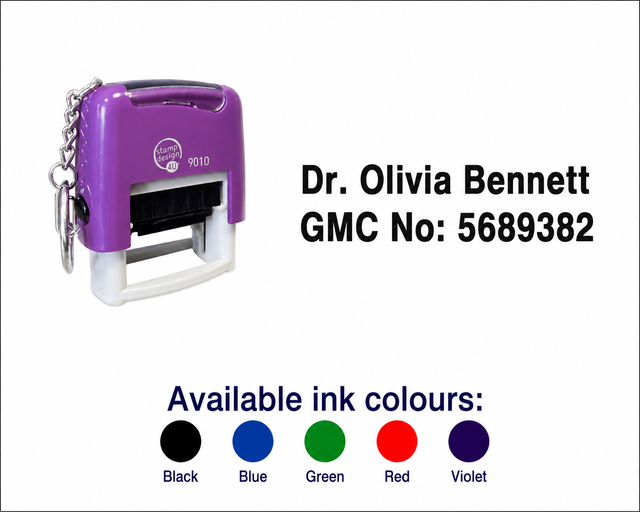 Keyring Attachment Personalised Healthcare Stamp | 26 x 9mm