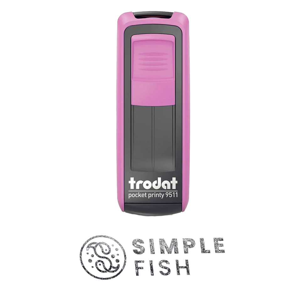Trodat Printy 9511 Pocket Stamp |  Logo Rubber Stamp | 38 x 14mm