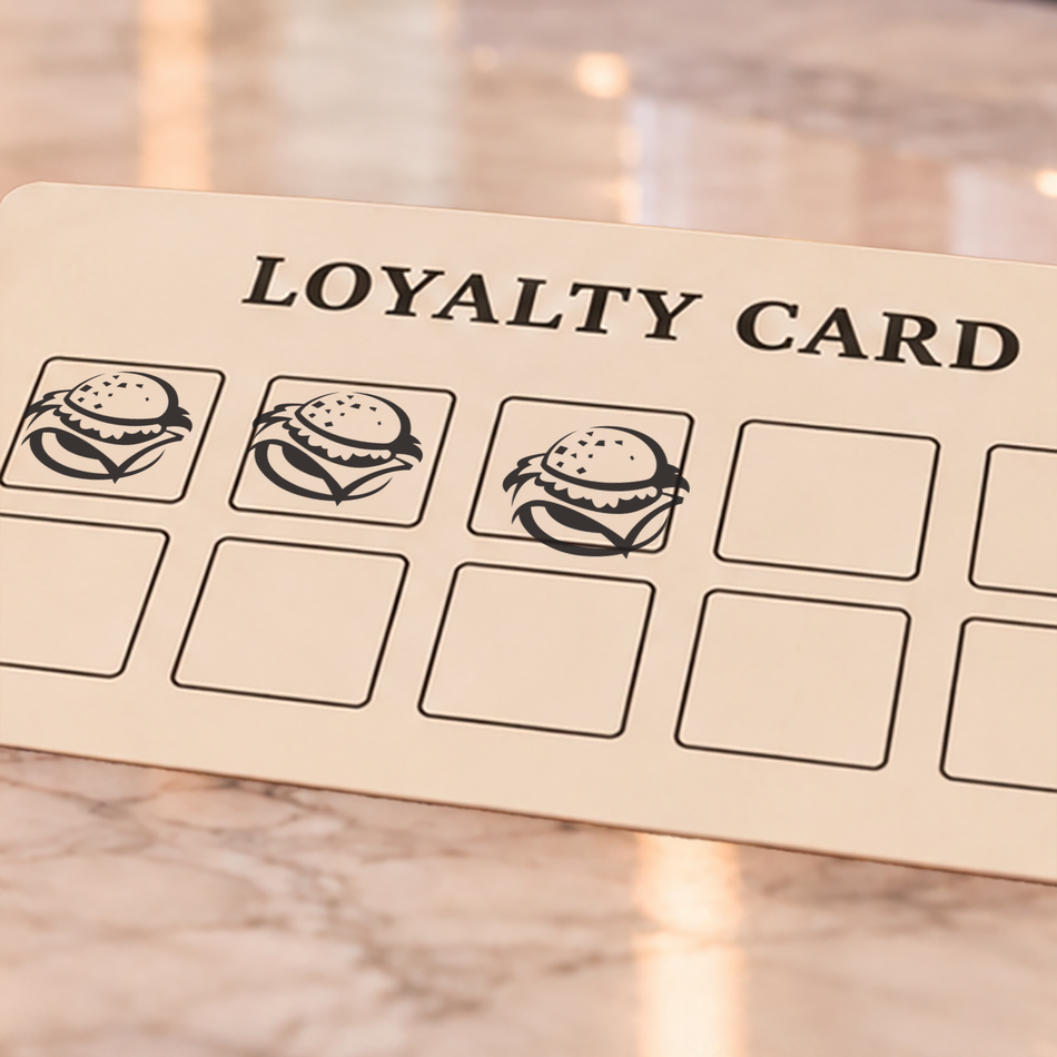 Traxx 9021 14 x 14mm Loyalty Stamp - Burger