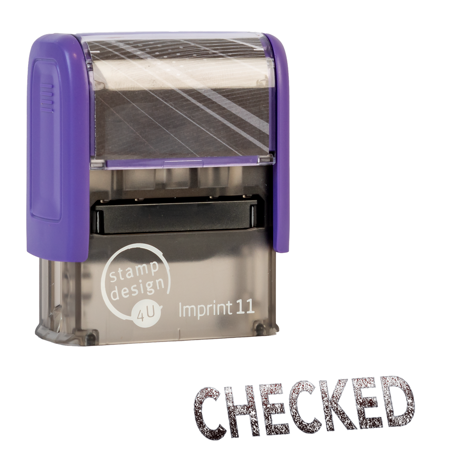 SD4U Imprint 11 CHECKED Word Stamp | 38 x 14mm