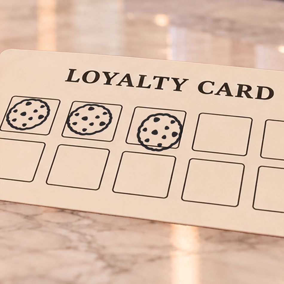 Traxx 9021 14 x 14mm Loyalty Stamp - Cookie