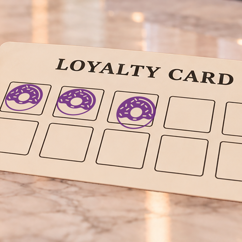 Traxx 9021 14 x 14mm Loyalty Stamp - Doughnut