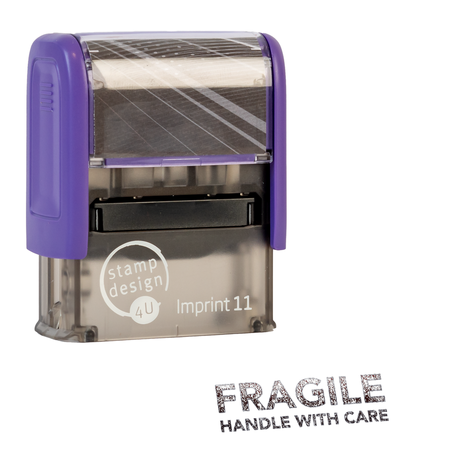 SD4U Imprint 11 FRAGILE Word Stamp in 5 Ink Colours | 38 x 14mm