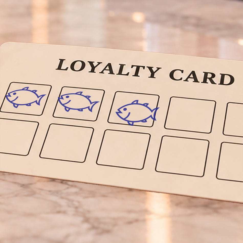 Traxx 9021 14 x 14mm Loyalty Stamp - Fish
