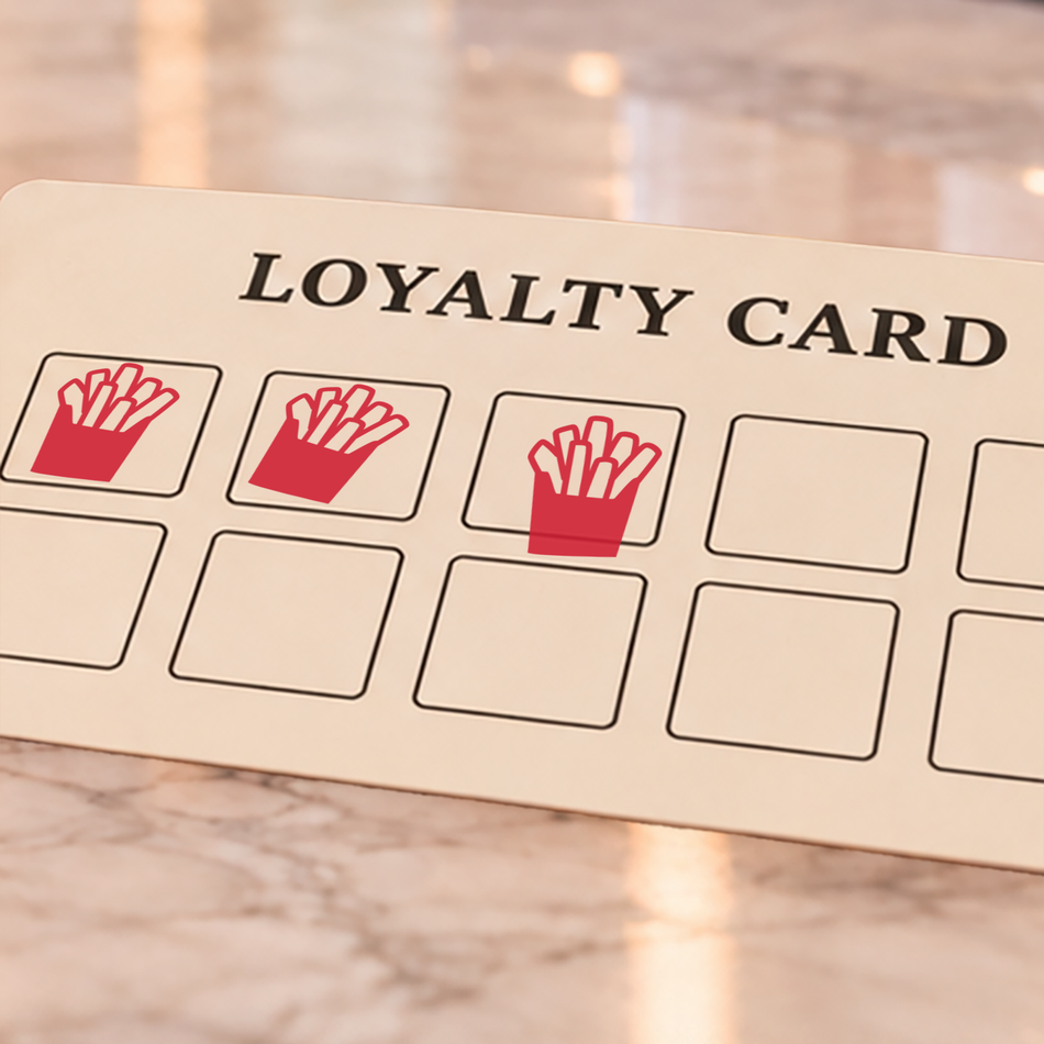 Traxx 9021 14 x 14mm Loyalty Stamp - Fries