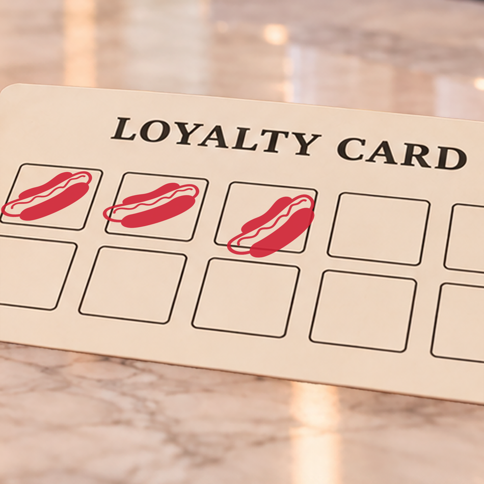 Traxx 9021 14 x 14mm Loyalty Stamp - Hotdog
