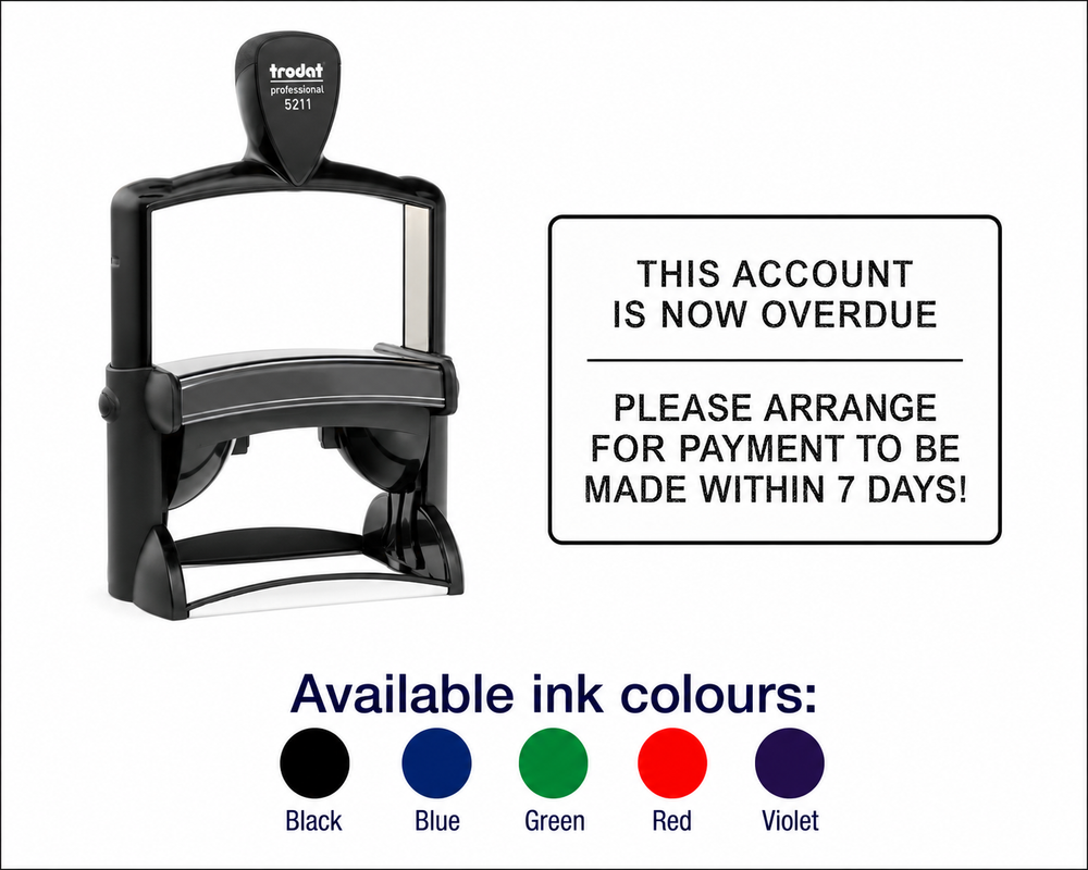 Extra Large Custom 12 Line Text Rubber Stamp | 85 x 55mm | Trodat Professional Line 5211