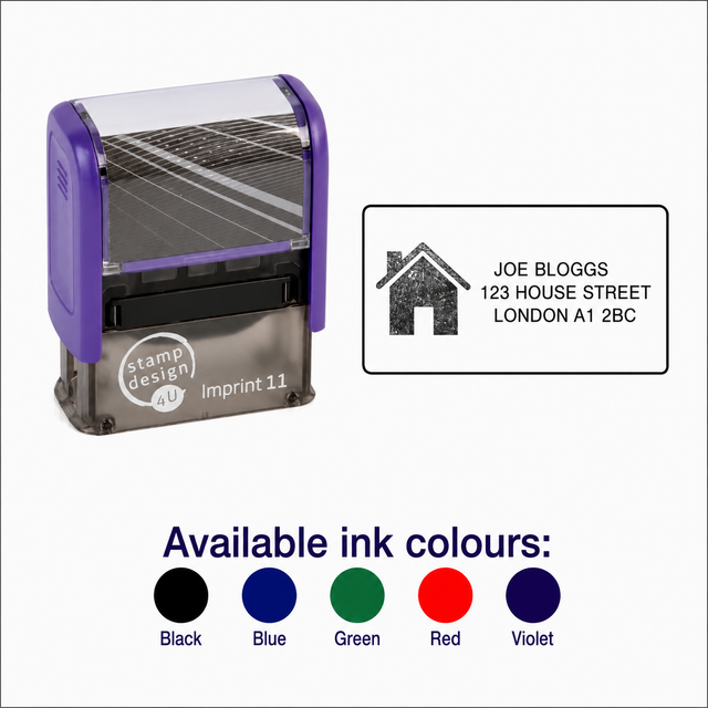 Custom 3 Line Text & Logo Rubber Stamp | 37 x 13mm | SD4U Imprint 11