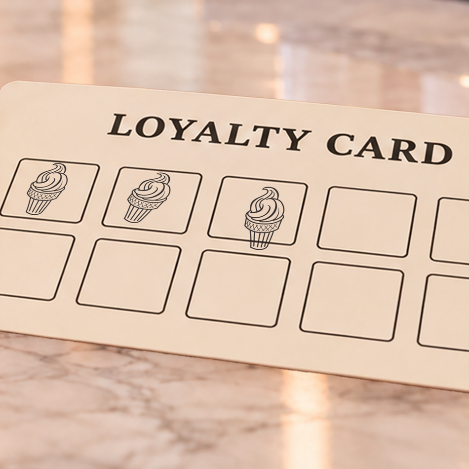 Traxx 9021 14 x 14mm Loyalty Stamp - Ice Cream