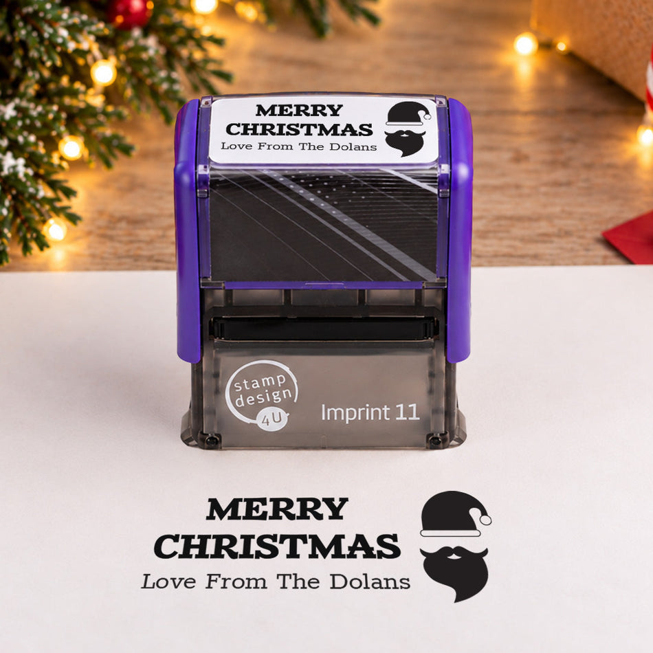 SD4U Imprint 11 | Santa Christmas Rubber Stamp | 37 x 13mm