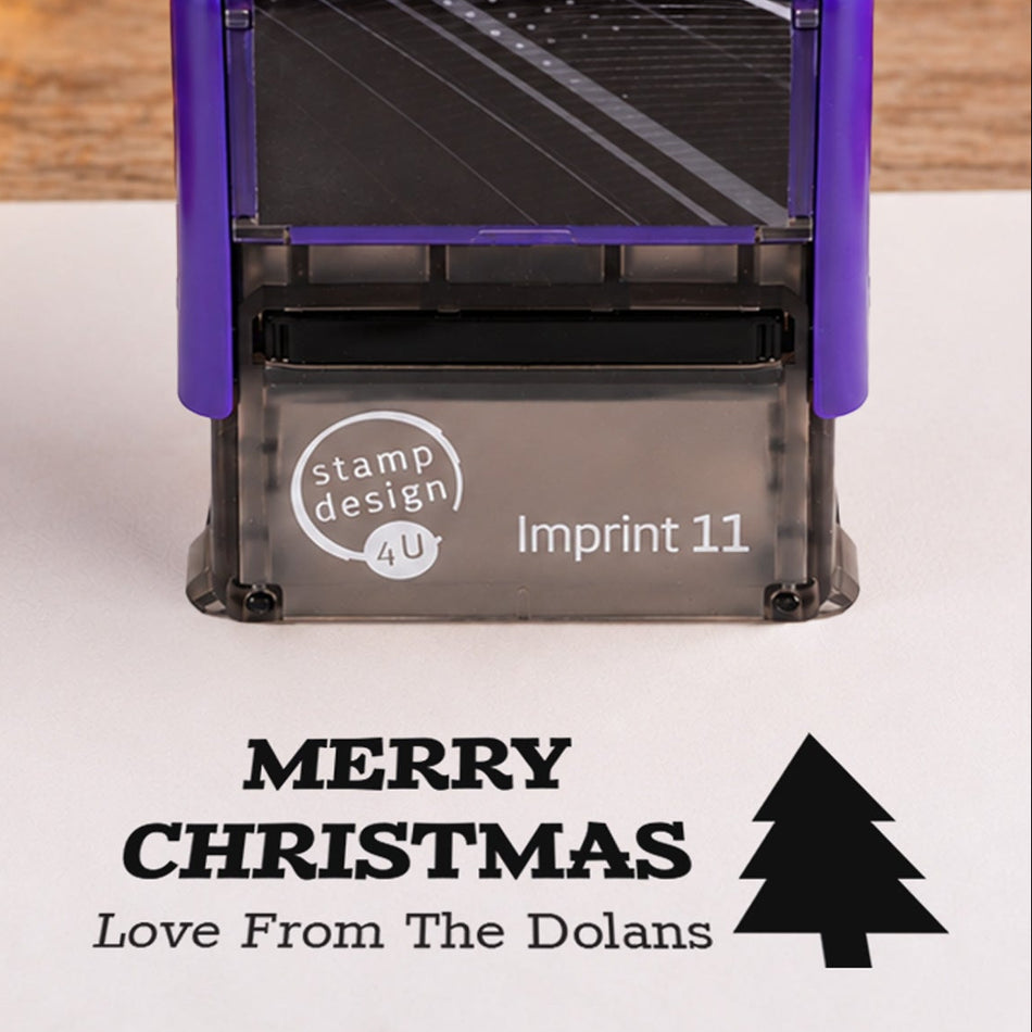 SD4U Imprint 11 | Christmas Tree Rubber Stamp | 37 x 13mm