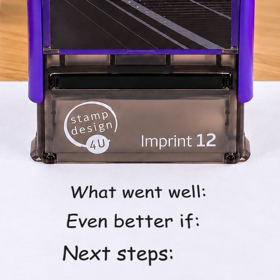What Went Well Even Better If Next Steps Teacher Stamp | Self Inking Marking & Feedback Stamp | Available in 5 Ink