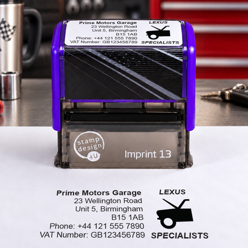 SD4U Imprint 13 | Lexus Specialists Service Rubber Stamp | 57 x 21mm