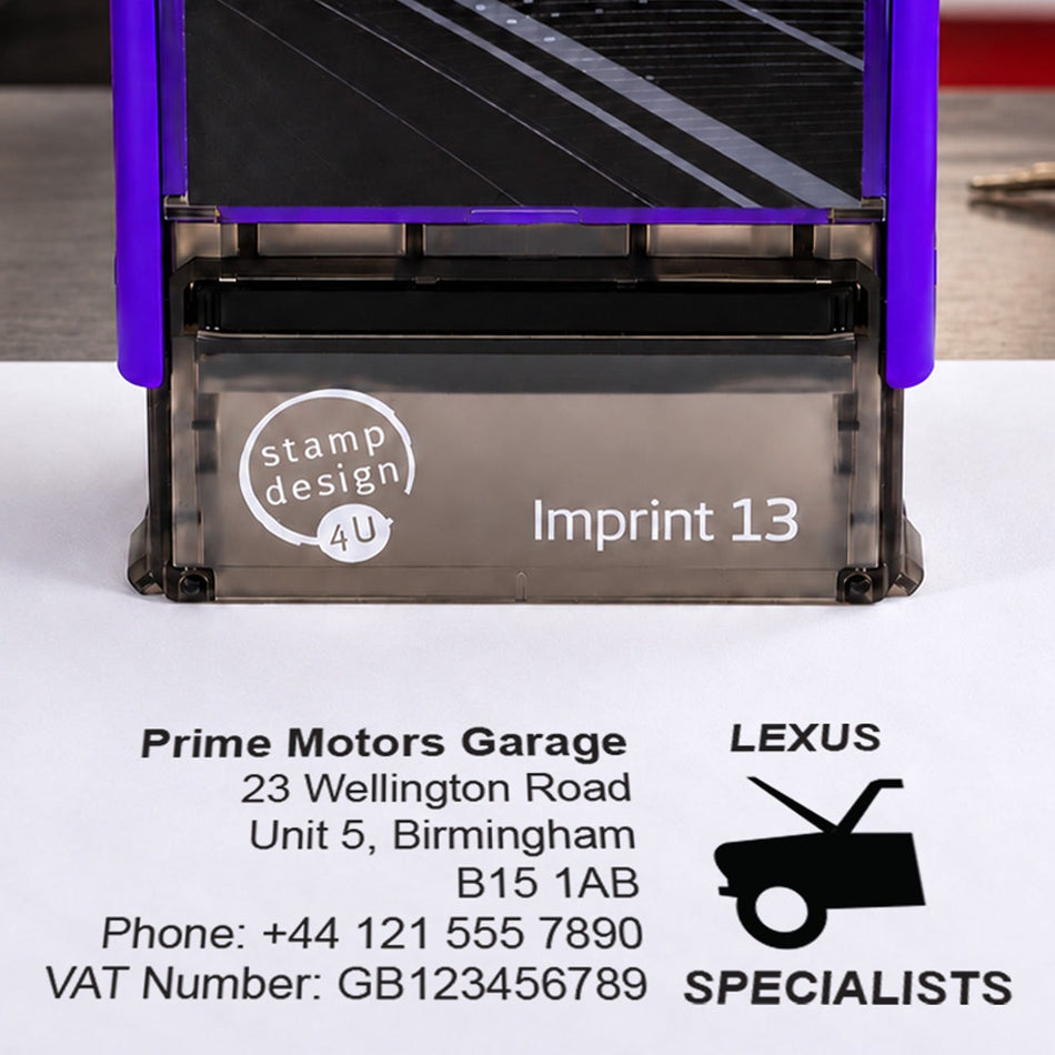 SD4U Imprint 13 | Lexus Specialists Service Rubber Stamp | 57 x 21mm