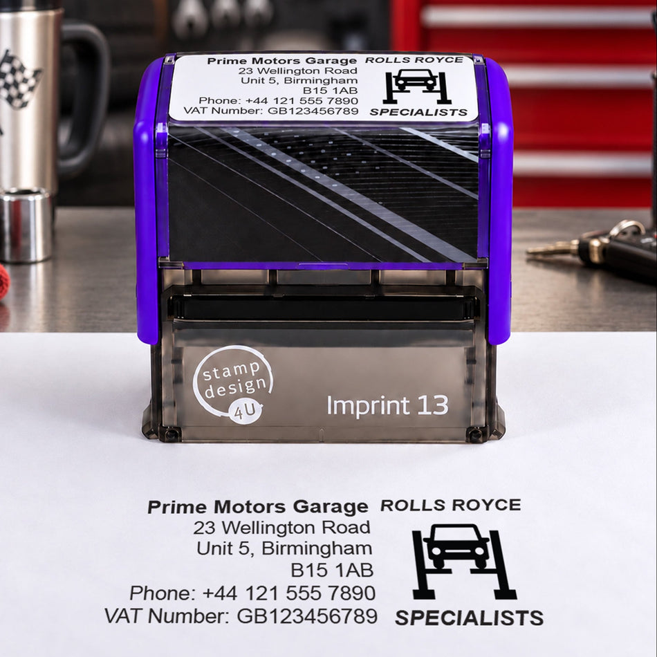 SD4U Imprint 13 | Rolls Royce Specialists Service Rubber Stamp | 57 x 21mm