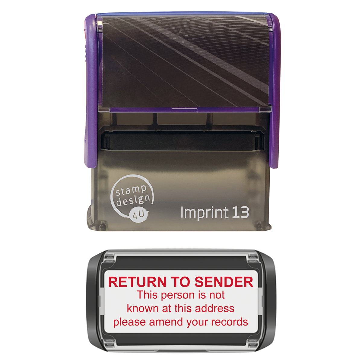 Return to Sender Stamp, Stop Junk Mail, RTS this person is not known stamp.