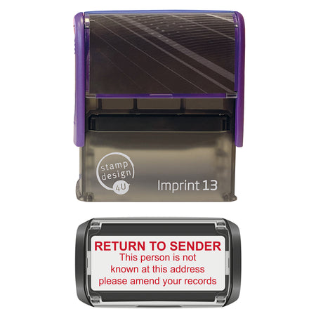 Return to Sender Stamp, Stop Junk Mail, RTS this person is not known stamp.