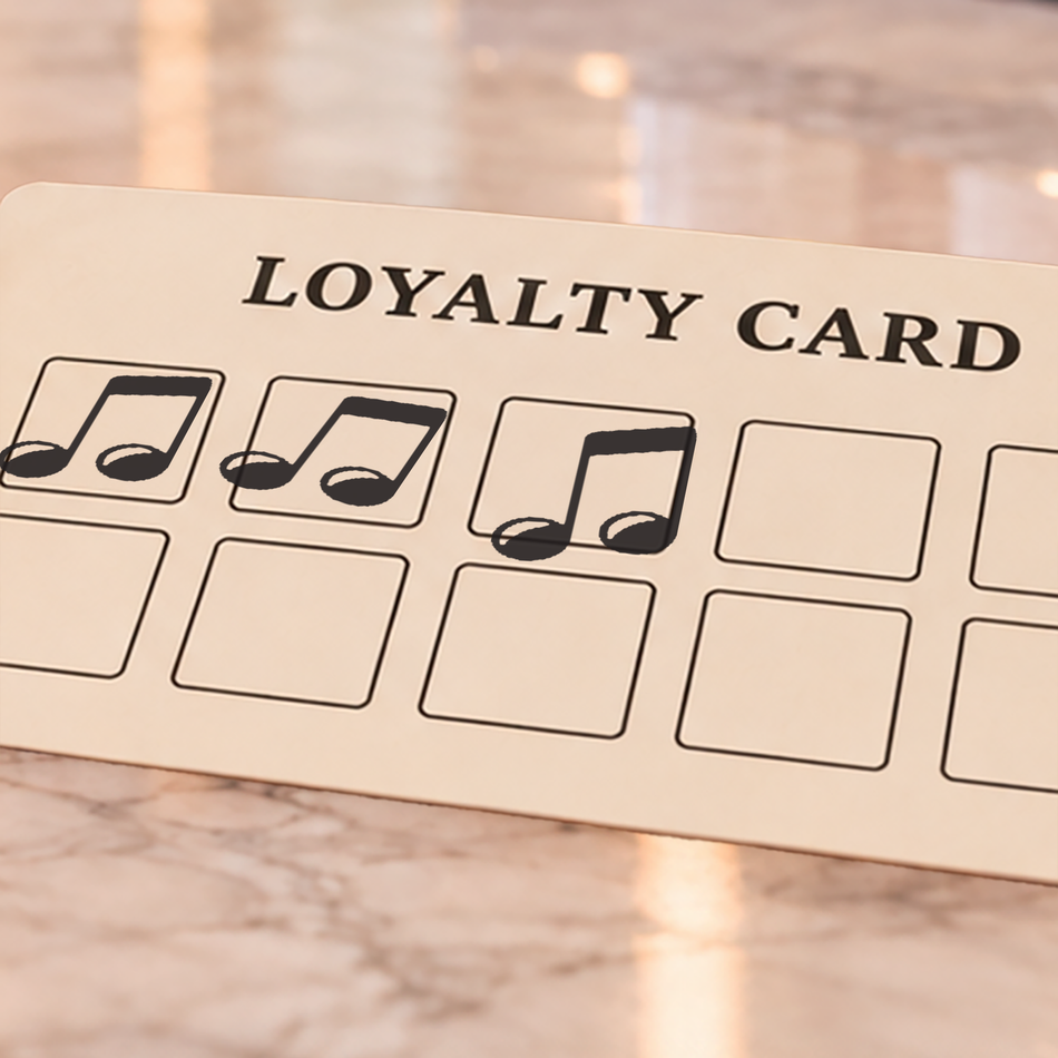 Traxx 9021 14 x 14mm Loyalty Stamp - Music Note