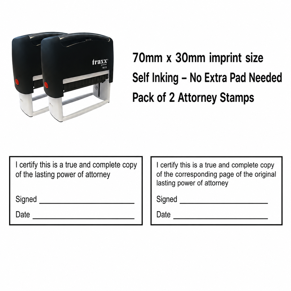 I certify Lasting Power of Attorney True Copy / Corresponding Page Stamps 2 Pack