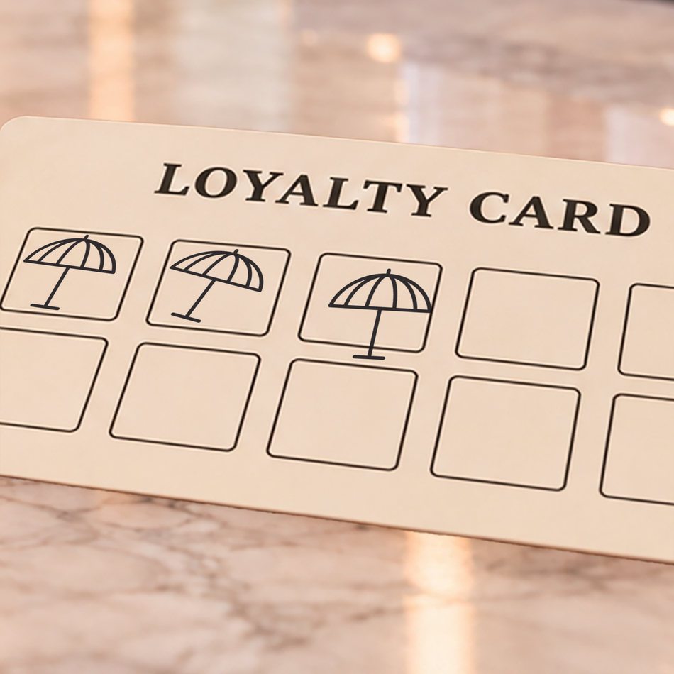 Traxx 9021 14 x 14mm Loyalty Stamp - Parasol