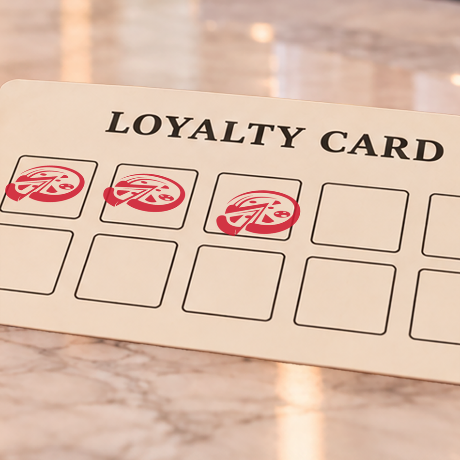 Traxx 9021 14 x 14mm Loyalty Stamp - Pizza