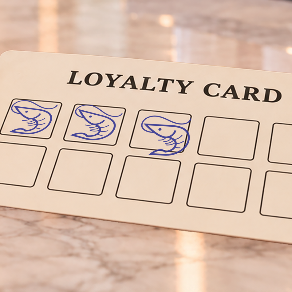 Traxx 9021 14 x 14mm Loyalty Stamp - Prawn