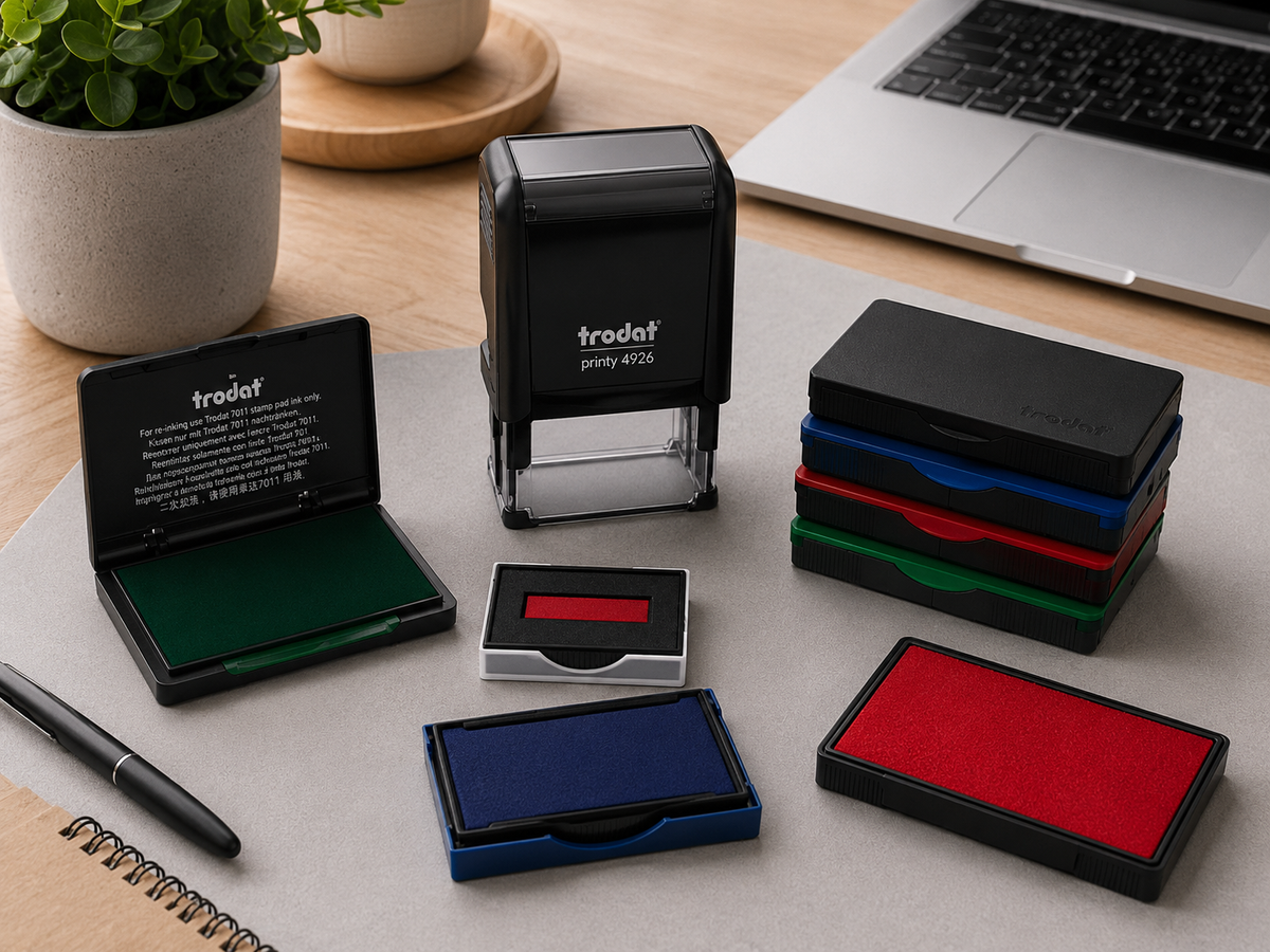 Replacement ink pads for self-inking stamp models