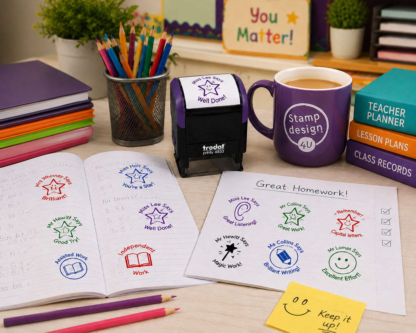 Teacher stamp classroom feedback use case