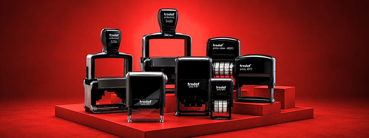 Trodat rubber stamp range