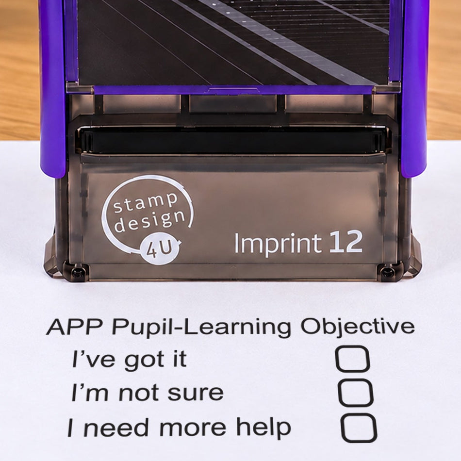 Pupil Learning Teacher Assessment Stamp | Self Inking Teacher Marking Stamp | Classroom Feedback Rubber Stamp