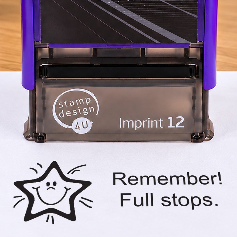 Remember Full Stops Work Assessment Stamp | Self Inking Teacher Marking Stamp | Classroom Feedback Rubber Stamp