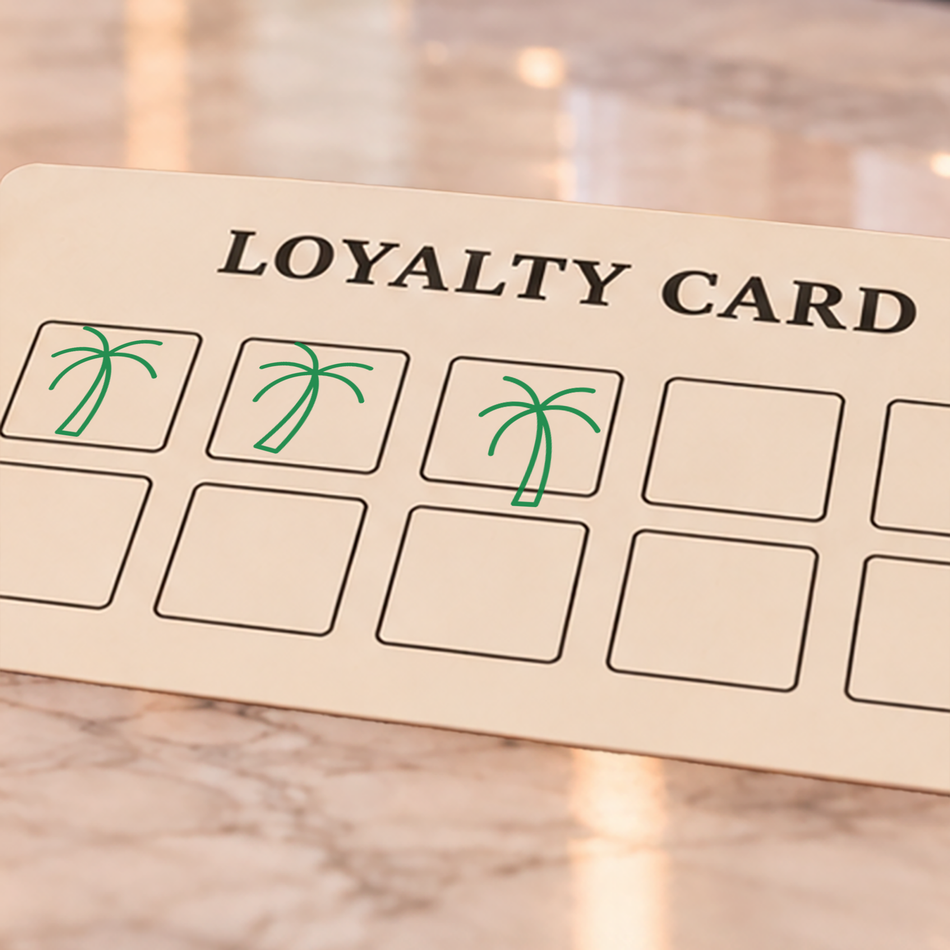 Traxx 9021 14 x 14mm Loyalty Stamp - Palm Tree