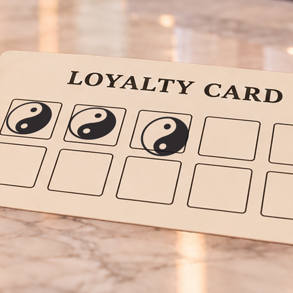 Traxx 9021 14 x 14mm Loyalty Stamp - Yin Yang Symbol Stamp