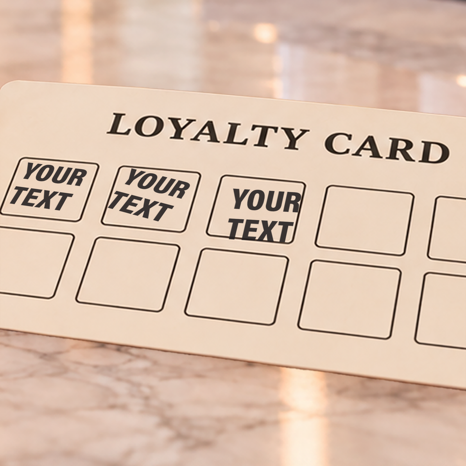 Traxx 9021 14 x 14mm Loyalty Stamp - Text