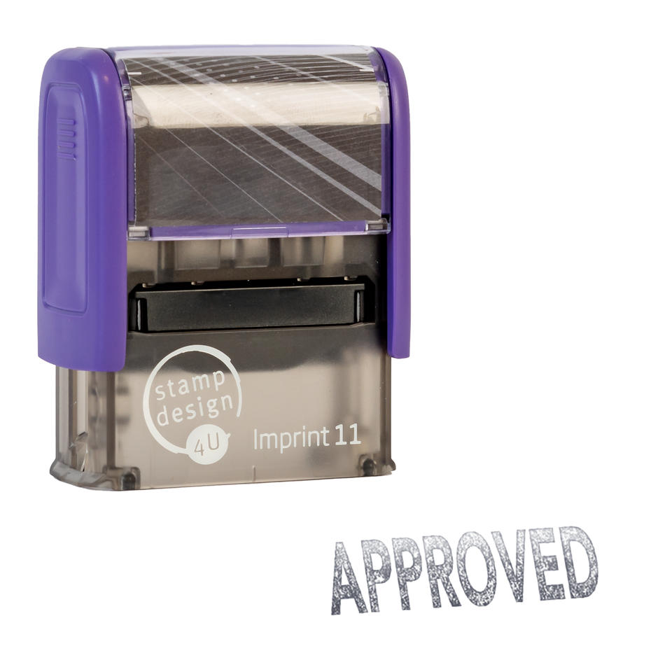 SD4U Imprint 11 APPROVED Word Stamp in 5 Ink Colours | 38 x 14mm