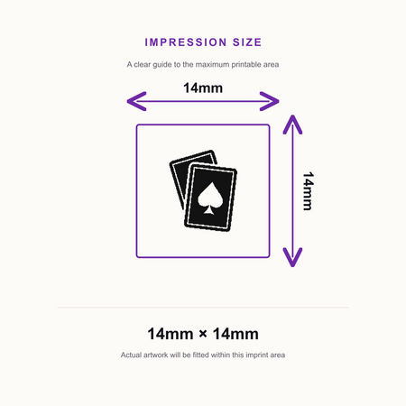 Traxx 9021 14 x 14mm Loyalty Stamp - Cards – impression size guide 14mm × 14mm