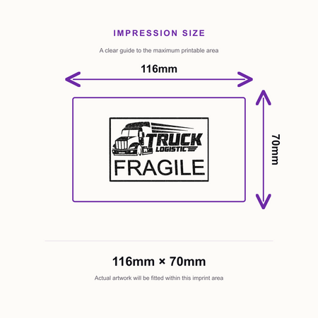 14 Line Text & Logo Extra Large Business Branding Stamp | 116 x 70mm Trodat Professional 5212 – impression size guide 116mm × 70mm