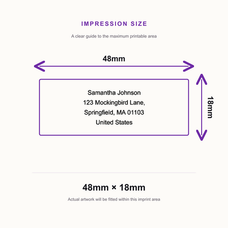 Garage Service Record Stamp | Vehicle Service Book Rubber Stamp | Self-Inking Mechanic Workshop Stamp – impression size guide 48mm × 18mm