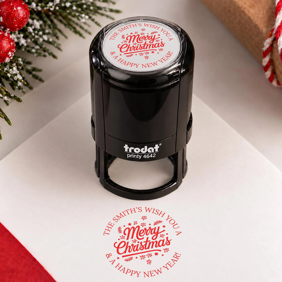 42mm Personalised Santa's Official Christmas Seal Stamp