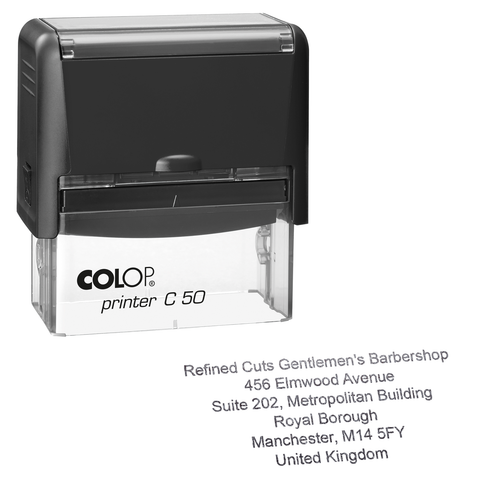 Colop Printer C50 | 6 Line Text Rubber Stamp | 70 x 30mm