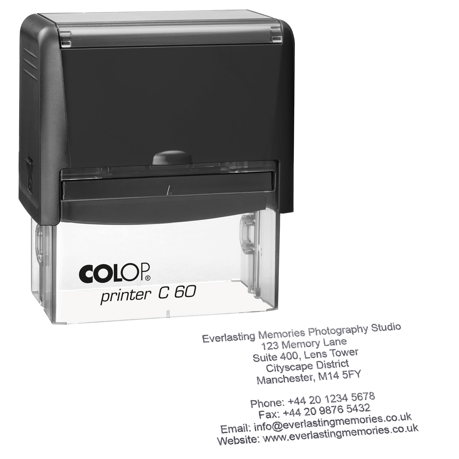 Colop Printer C60 | 8 Lines Text Rubber Stamp | 75 x 38mm