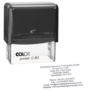 Colop Printer C60 | 8 Lines Text Rubber Stamp | 75 x 38mm