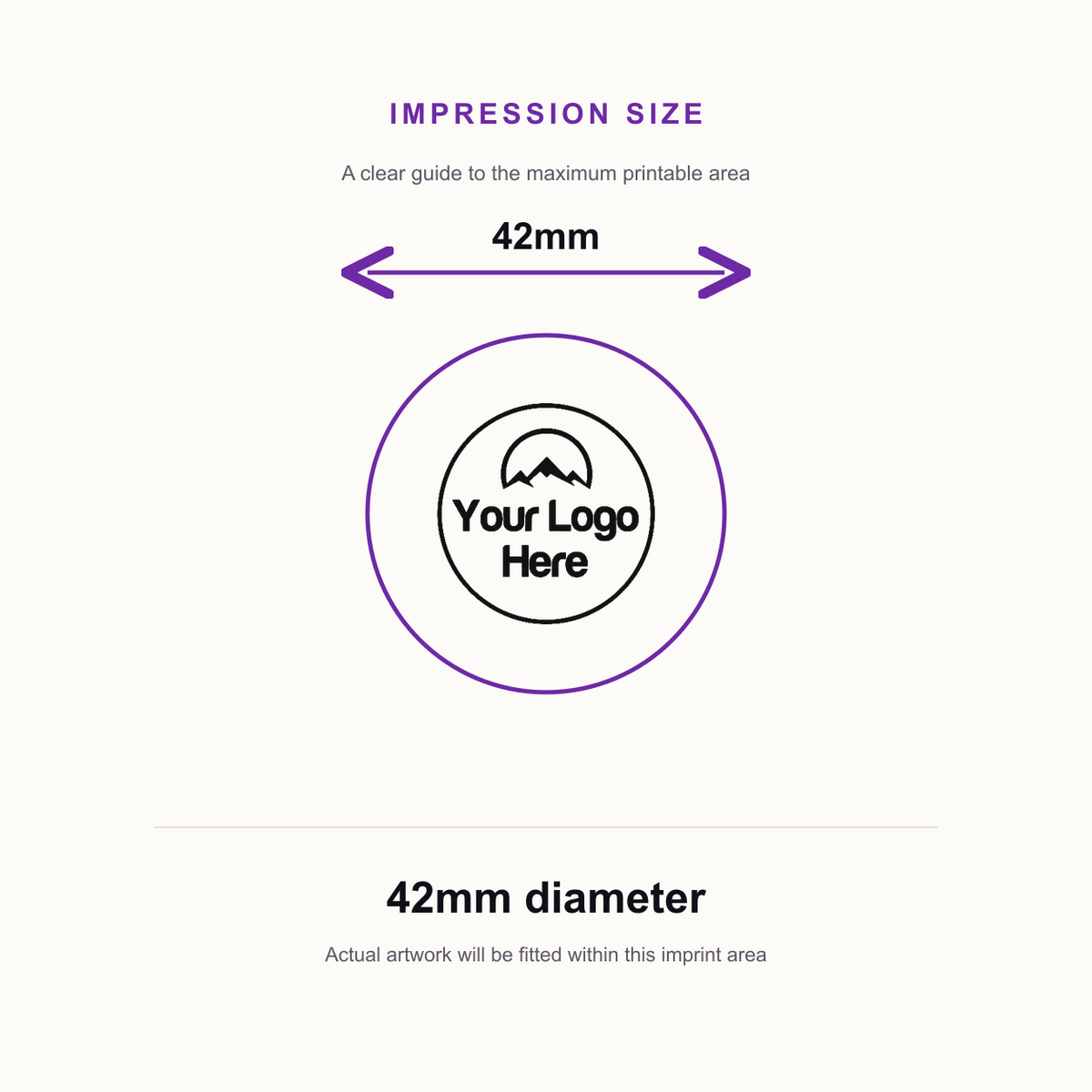 Custom Logo Rubber Stamp | Trodat 4642 Personalised Logo Stamp – 42mm Round Rubber Stamp Self-Inking Business Branding – impression size guide 42mm diameter