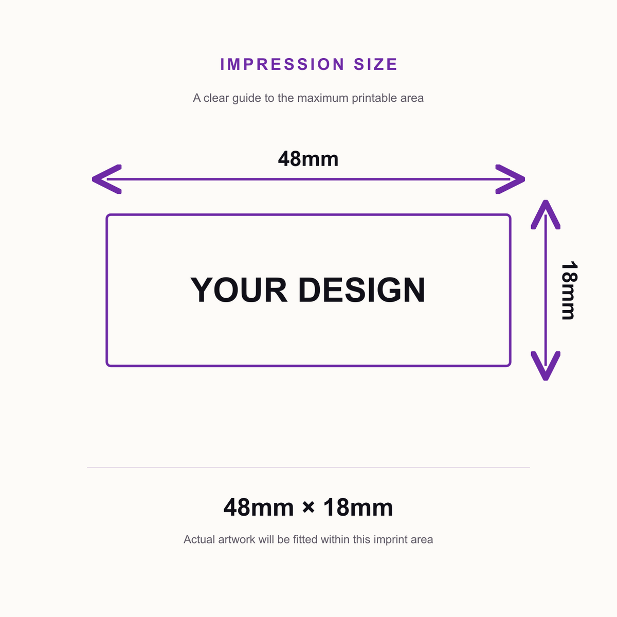 Service and Repair Stamp. – impression size guide 48mm × 18mm