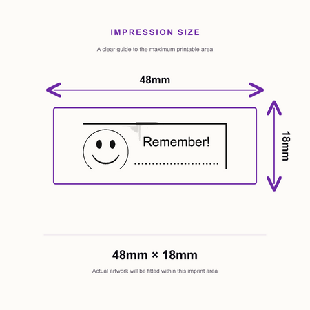 Remember Full Stops | Self Inking Teacher Marking Stamp | Classroom Feedback Rubber Stamp 48 x 18mm – impression size guide 48mm × 18mm