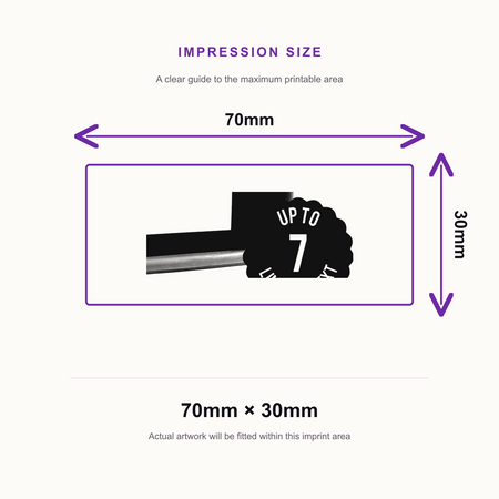 Traxx 9015 70 x 30mm | 7 Line Business Address Stamp in 5 Ink Colours – impression size guide 70mm × 30mm