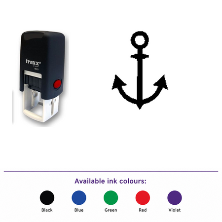 Traxx 9021 14 x 14mm Loyalty Stamp - Anchor – smaller stamp, enlarged matching imprint and five available ink colours