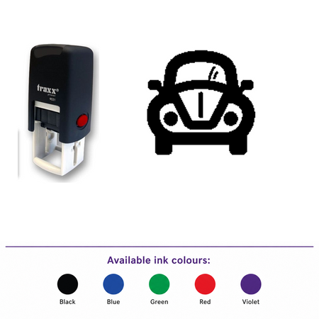 Traxx 9021 14 x 14mm Loyalty Stamp - Car – smaller stamp, enlarged matching imprint and five available ink colours