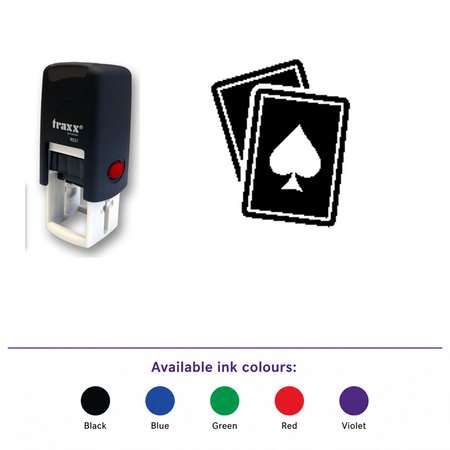 Traxx 9021 14 x 14mm Loyalty Stamp - Cards – smaller stamp, enlarged matching imprint and five available ink colours